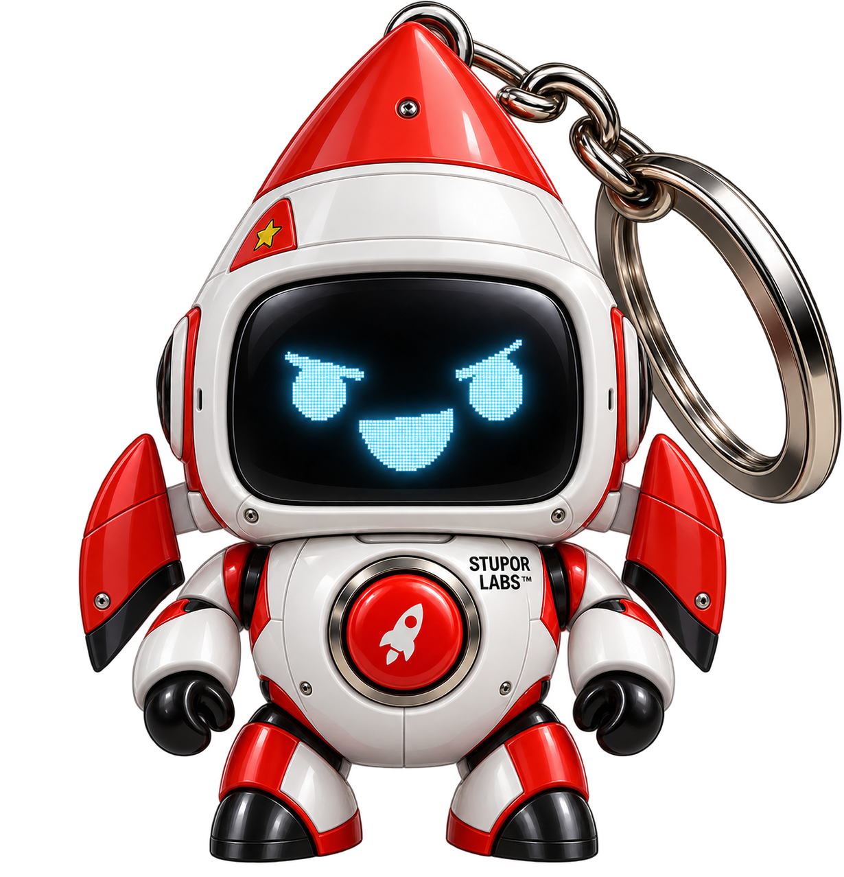 Elron, the red rocket robot